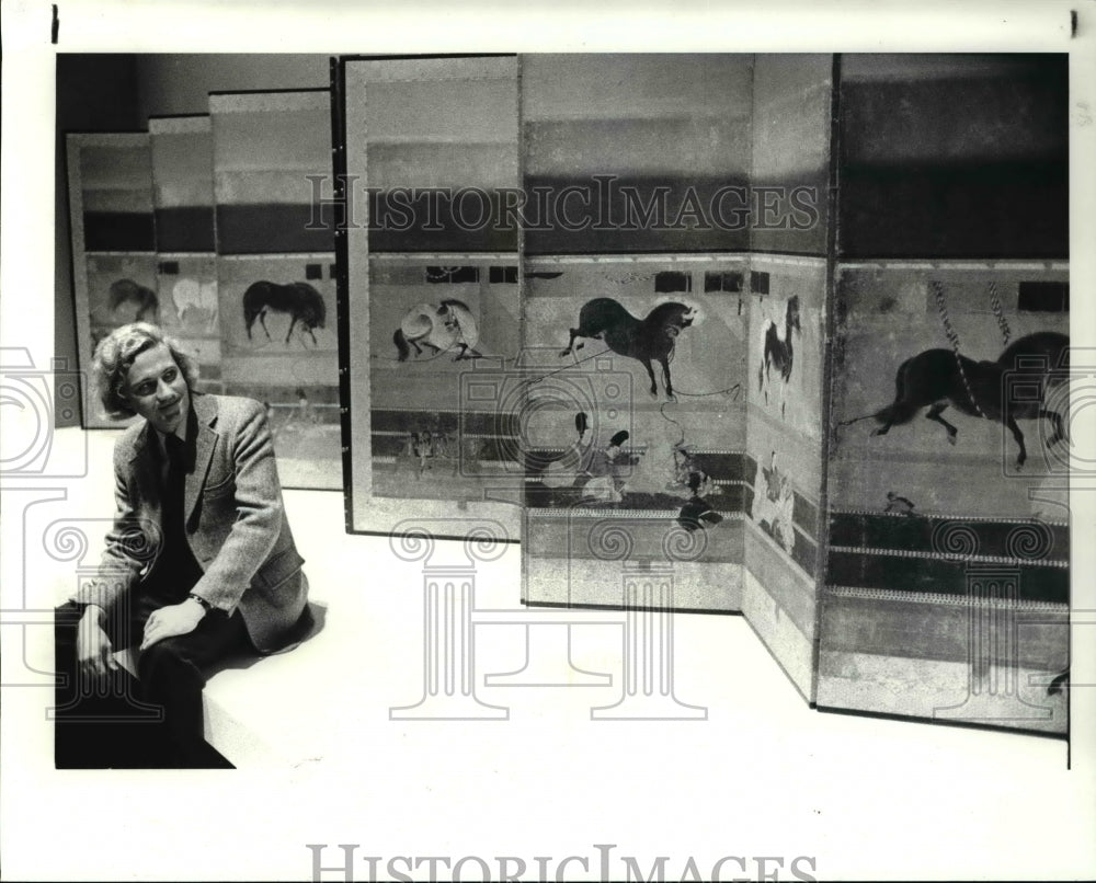 1983 Press Photo James T Ulak at Cleveland Museum of Art Japanese show - Historic Images