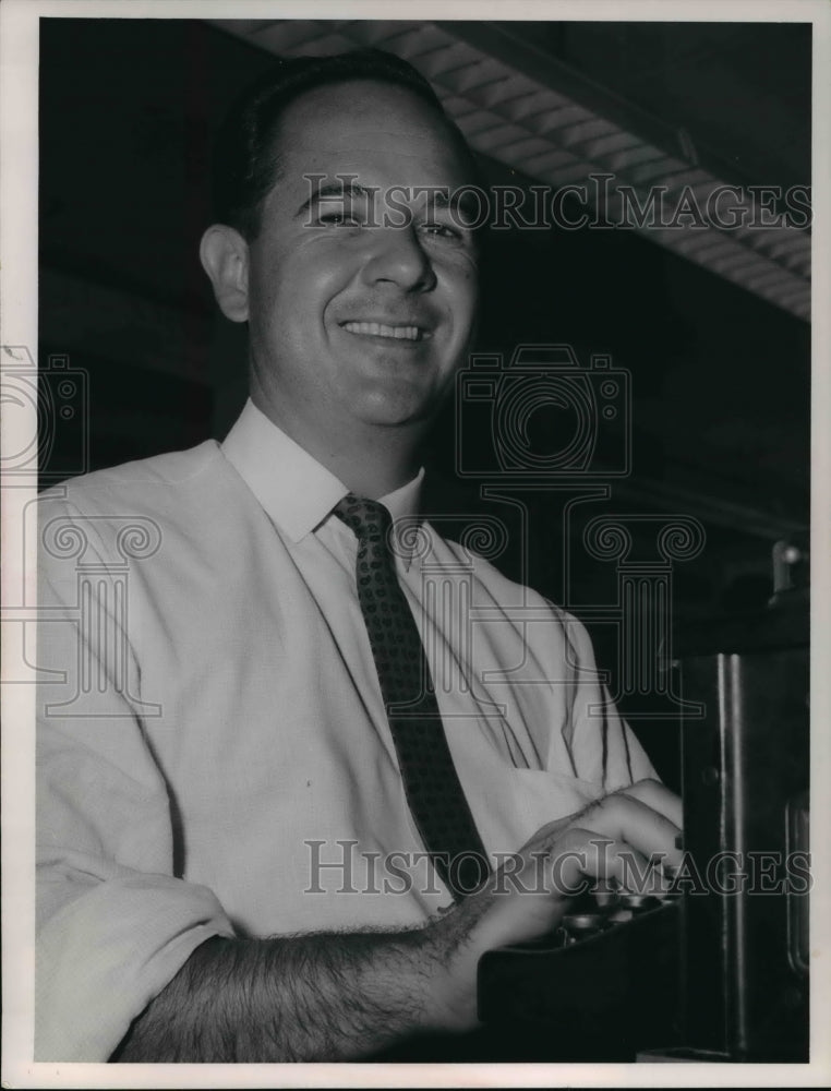 1962 Press Photo Harry West of the Sunday department copy desk - cva46000 - Historic Images