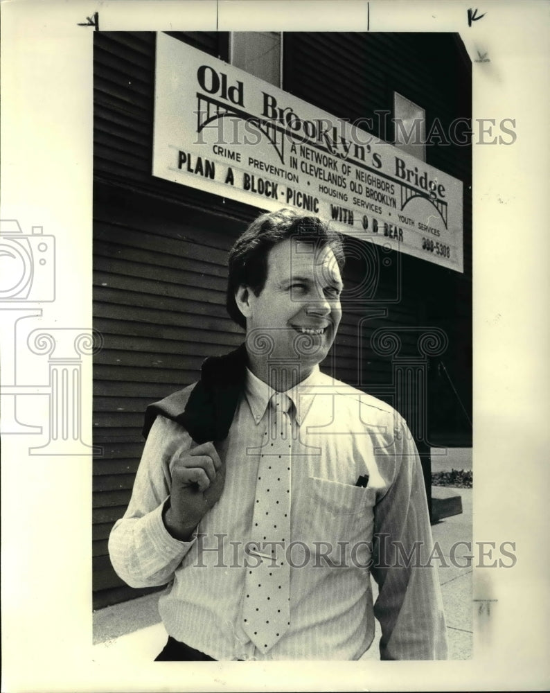 1985 Press Photo Michael B Telep Founder Old Brooklyn Group - cva46605-Historic Images