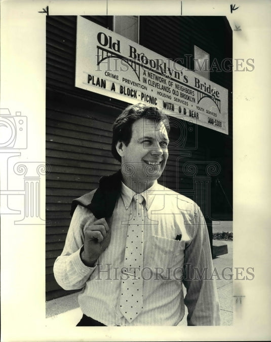 1985 Press Photo Michael B Telep Founder Old Brooklyn Group - cva46605-Historic Images