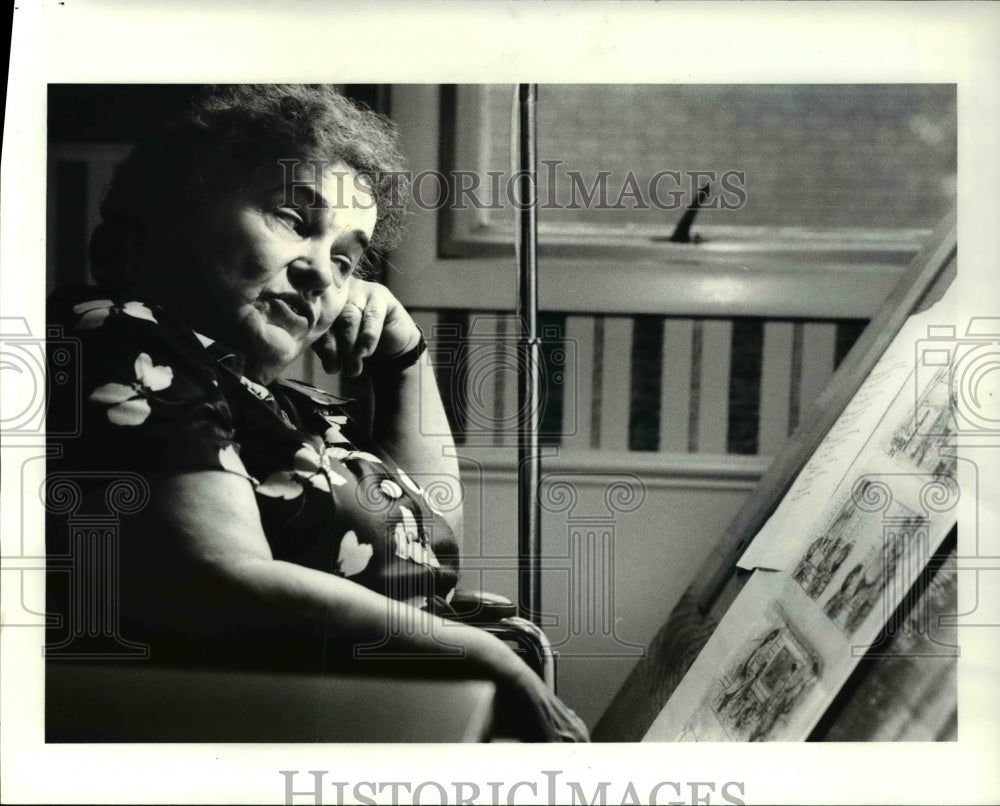 1986 Press Photo Virginia Filson Walsh Illustrator for Highlights Magazine - Historic Images