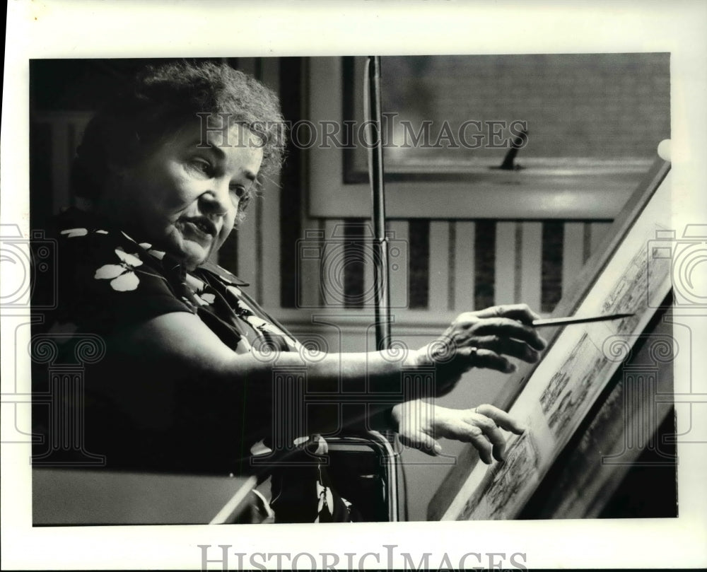 1986 Press Photo Virginia Filson Walsh, A Local Artist Has Been Illustrator - Historic Images