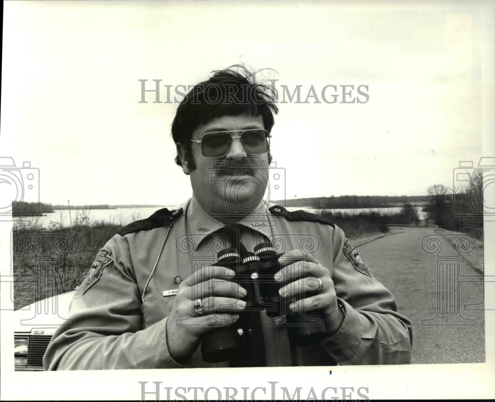 1982 Press Photo Ranger Carl Wadsworth of the West Branch State Park - Historic Images