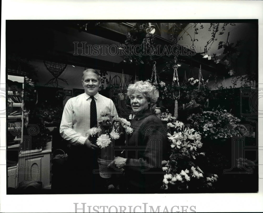 1967 Charl and Beverly Vessele with The Artificial Plant Co - Historic Images