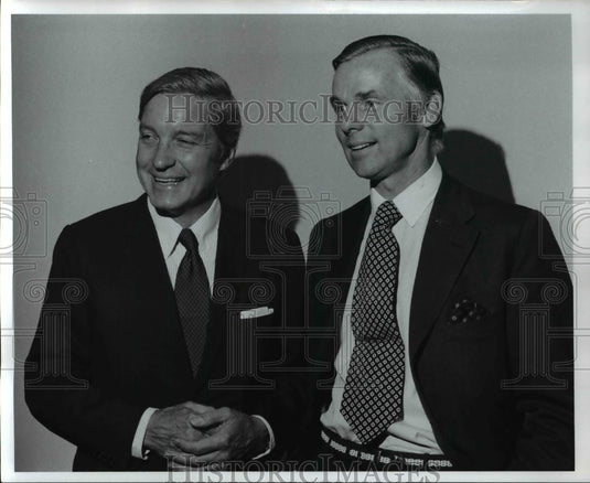 1973 Press Photo Senator Charles Percy and Thomas Vail - Historic Images