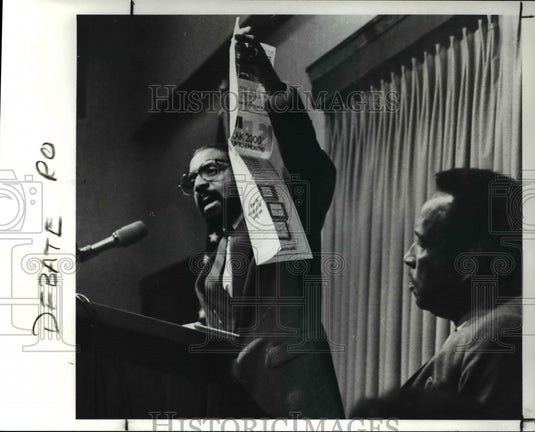 1989 Press Photo Mike White and George at the City Club - Historic Images