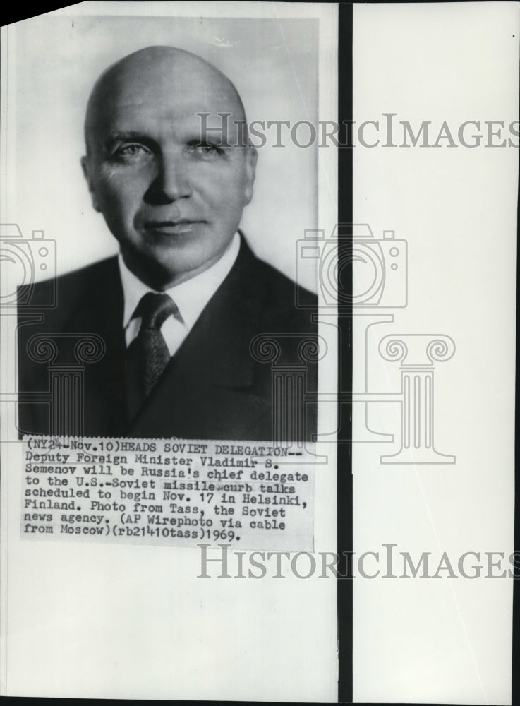 1969, Deputy Foreign Minister Vladimir Semenov, Russia&#39;s delegate - Historic Images