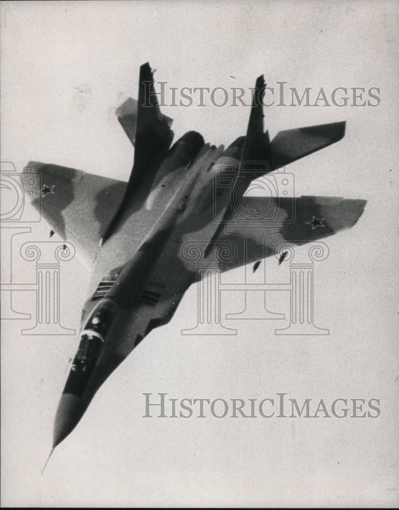 1991 Press Photo Soviet Mig 29 Airplane - Historic Images