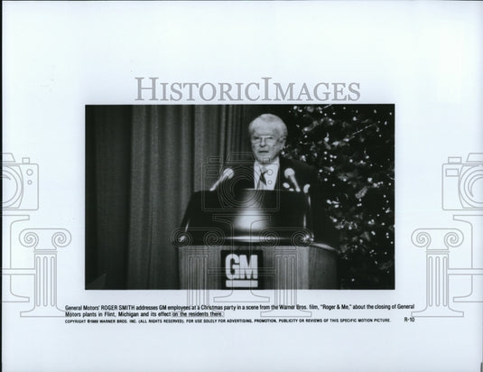 1991 Press Photo General Motors' President Roger Smith in Roger & Me - cva48692 - Historic Images