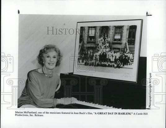 Press Photo Marian McPartland, one of the musicians featured in Jean Bach's - Historic Images