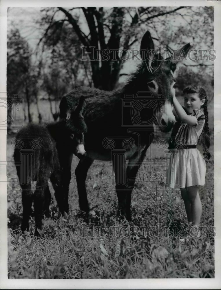 1960 Press Photo Six Year Old Vickie Weitzel Grand Daughter Of Mr., Mrs.Weitzel- Historic Images