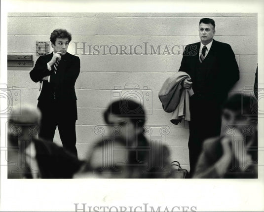 1984 Press Photo John Zayak Cleveland City Council at Parma Democrates Meeting. - Historic Images