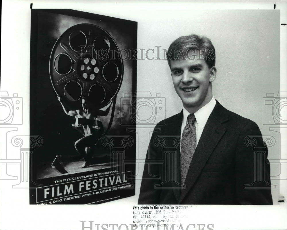 1989 Press Photo David Wittkowsky at the Cleveland Film Festival - cva50275 - Historic Images