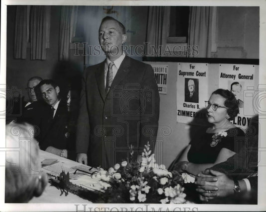 1958, Stephen M. Young, United States senatorial candidate - Historic Images