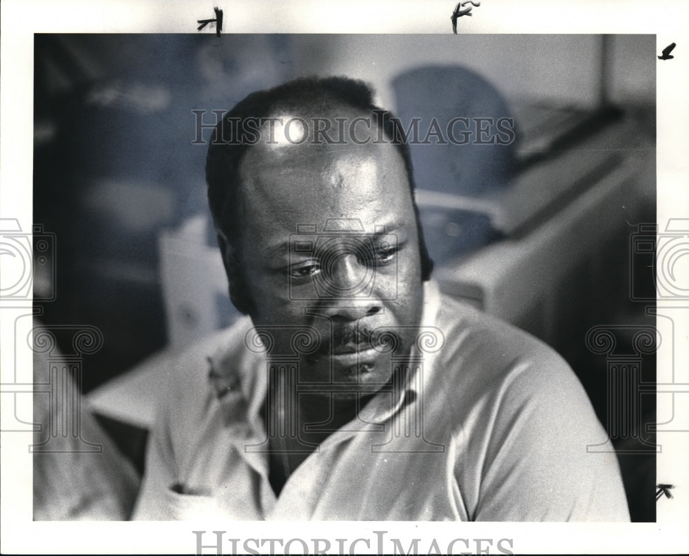 1983 Press Photo Unemployed workers Council of Cleveland Len Williams - Historic Images