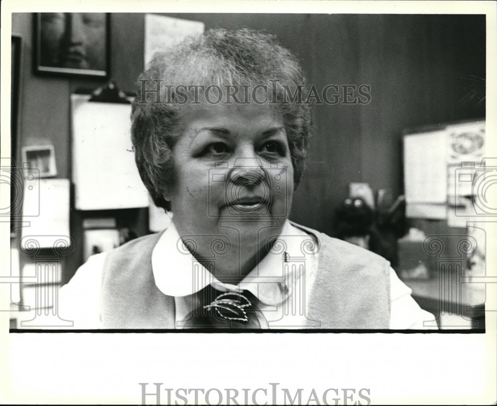 1979 Press Photo Mrs. F. Wintermute, Mayor of Burton-Historic Images