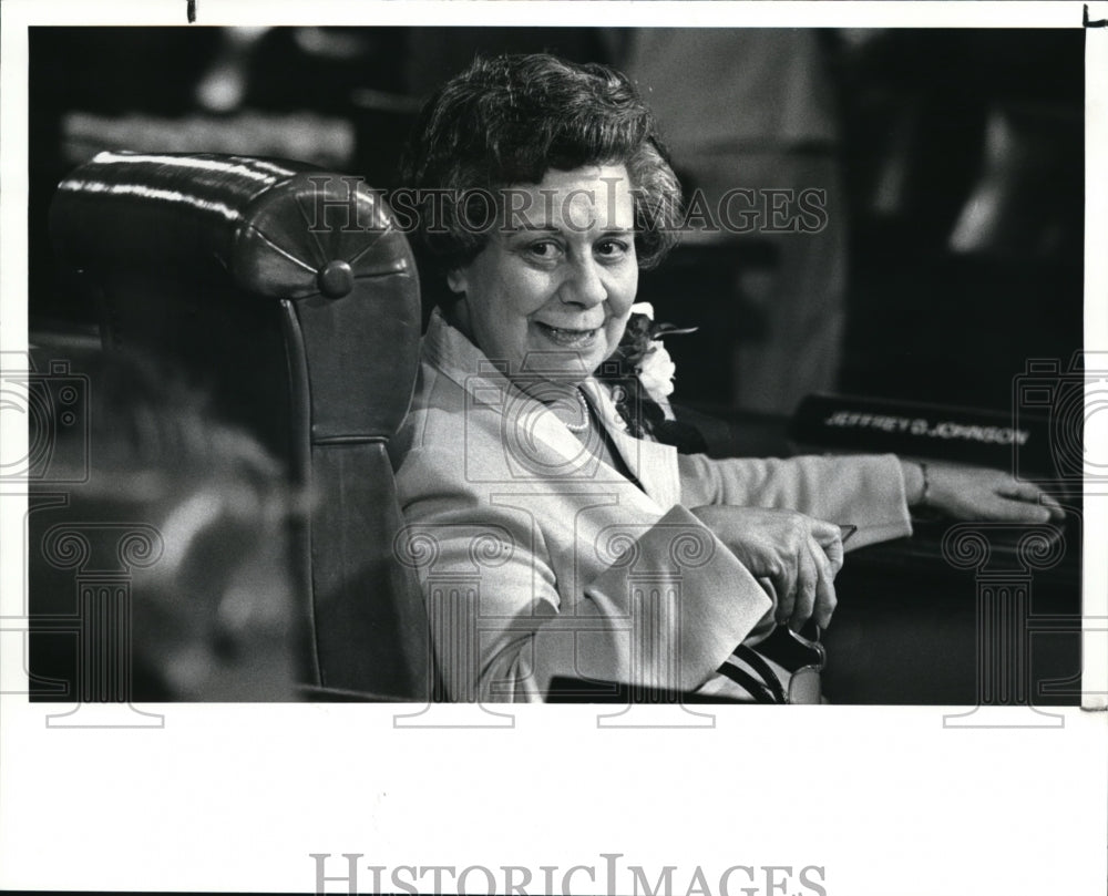 1987 Press Photo Peggy Wolf a Volunteer of tehe Year.-Historic Images