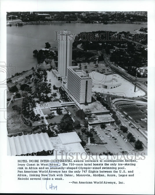 1986 Press Photo Hotel Ivoire Inter-Continental, Ivory Coast in West Africa - Historic Images