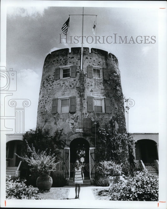 1974 Press Photo Bulebeard Castle at Caribbean Island at St.Thomas - Historic Images