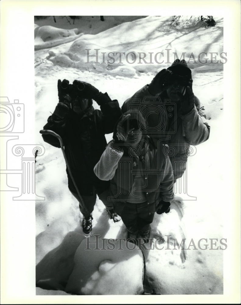 1984 Press Photo Lois Wallin, Beth Paulish, Harold Wallin - Historic Images