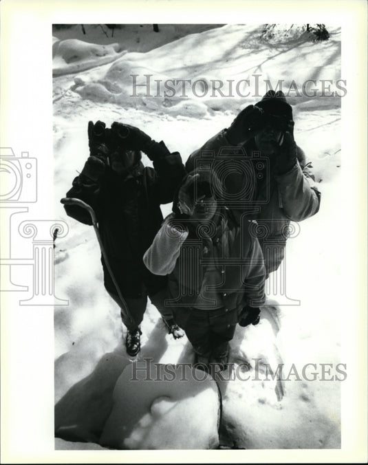 1984 Press Photo Lois Wallin, Beth Paulish, Harold Wallin - Historic Images