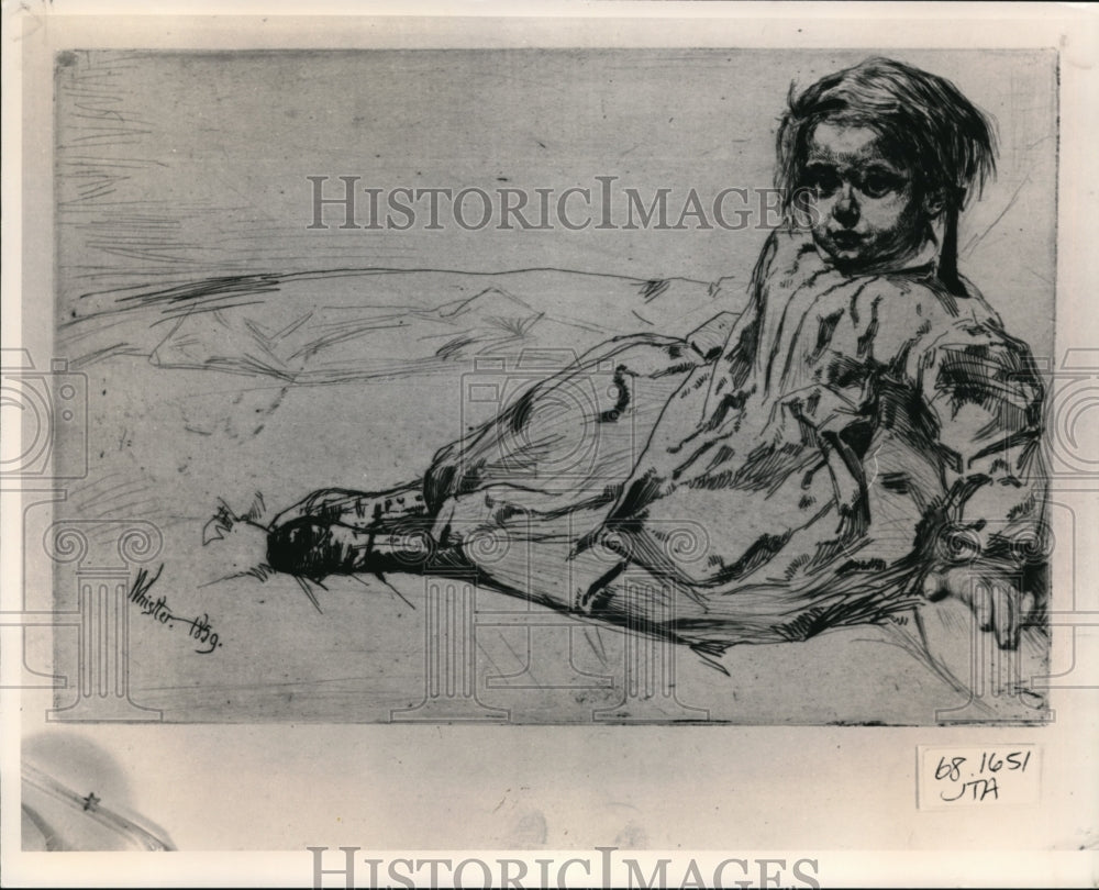 1982 Press Photo Bibi Valentin by James Abbott McNeill Whistler, American.-Historic Images