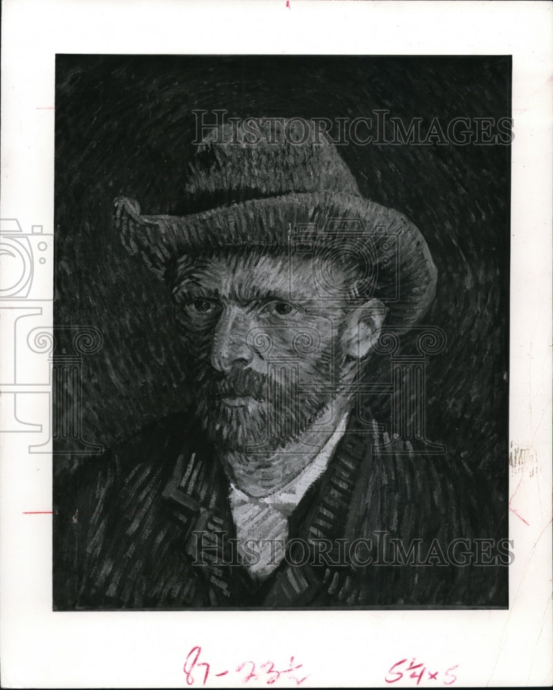 1961, Self Portrait with Gray Hat, Vincent Van Gogh, Dutch - Historic Images