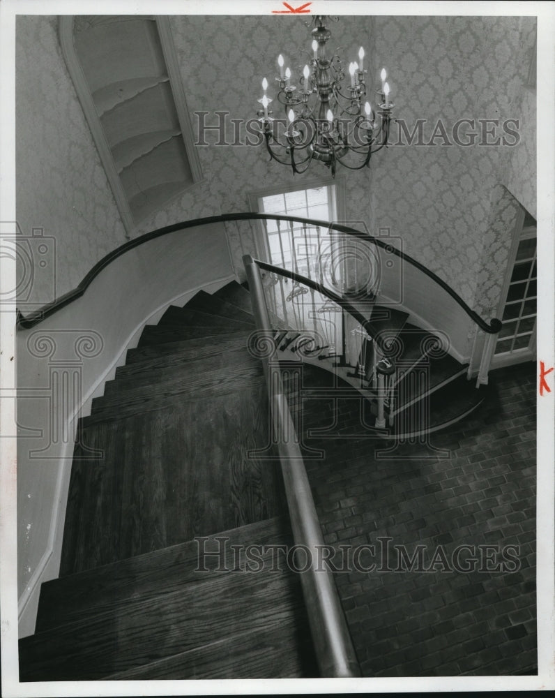 1969, Interior View of Staircase at Bonnie Bell Inc. - Historic Images