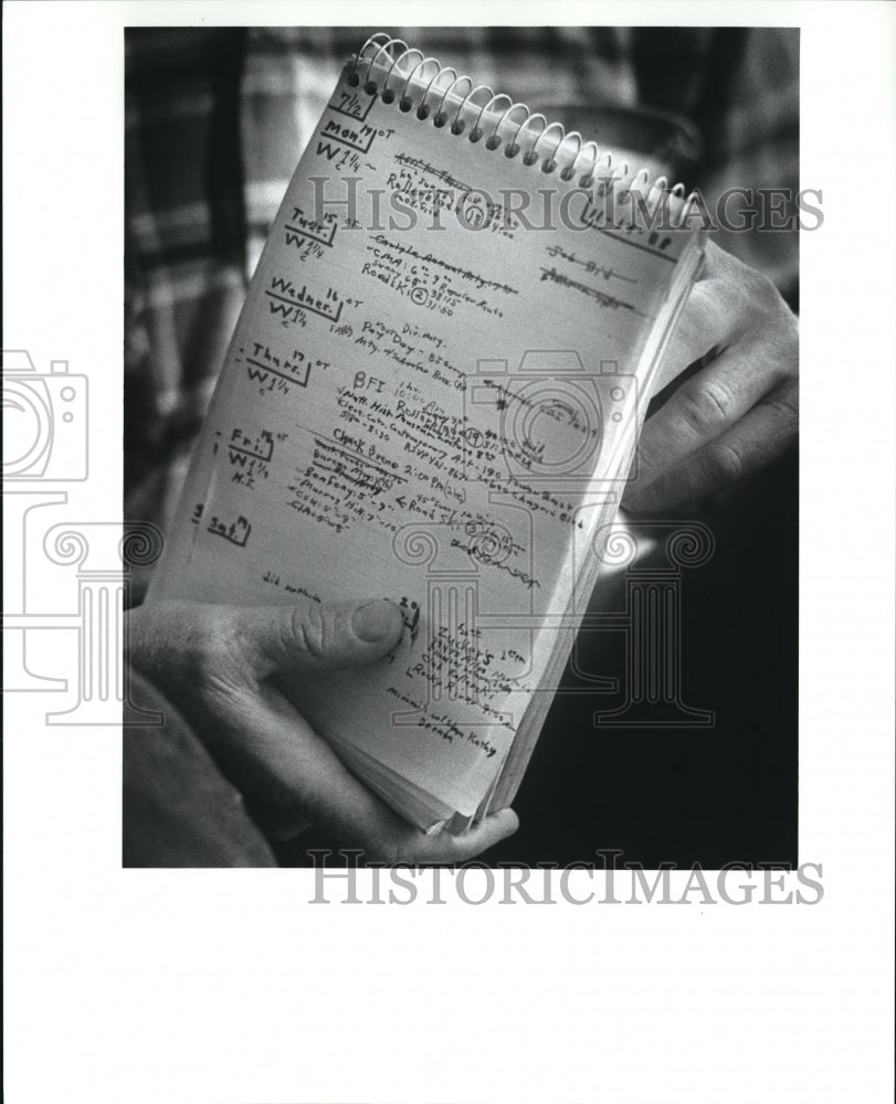 1989 Press Photo The Jim Krause's diary - Historic Images