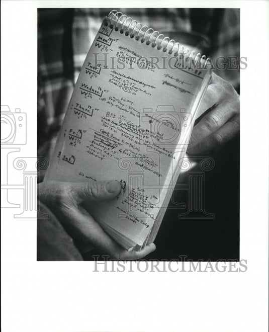 1989 Press Photo The Jim Krause's diary - Historic Images