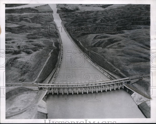 1946 Press Photo Northeastern Montana's Fort Peck Dam. - Historic Images