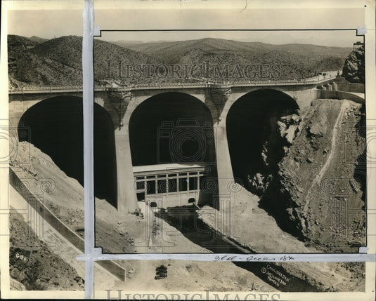 1930 Press Photo The Coolidge dam, the most graceful structure dam in the world - Historic Images