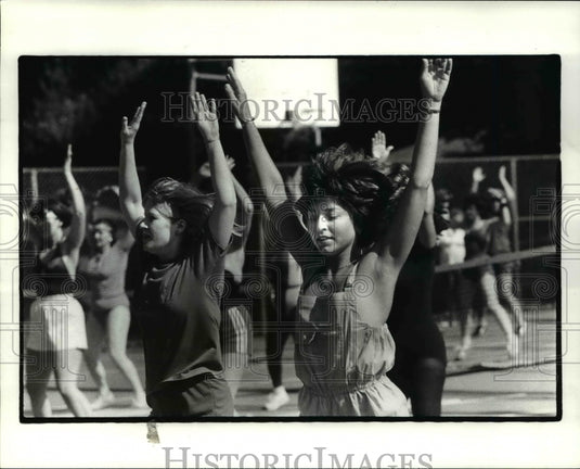 1985 Press Photo At the Camp Y Noah in Clinton Ohio, camp for women-Historic Images