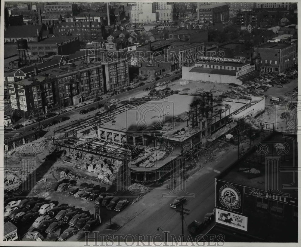 1927 Looking down from Allerton Roof on new Greyhound bus terminal - Historic Images
