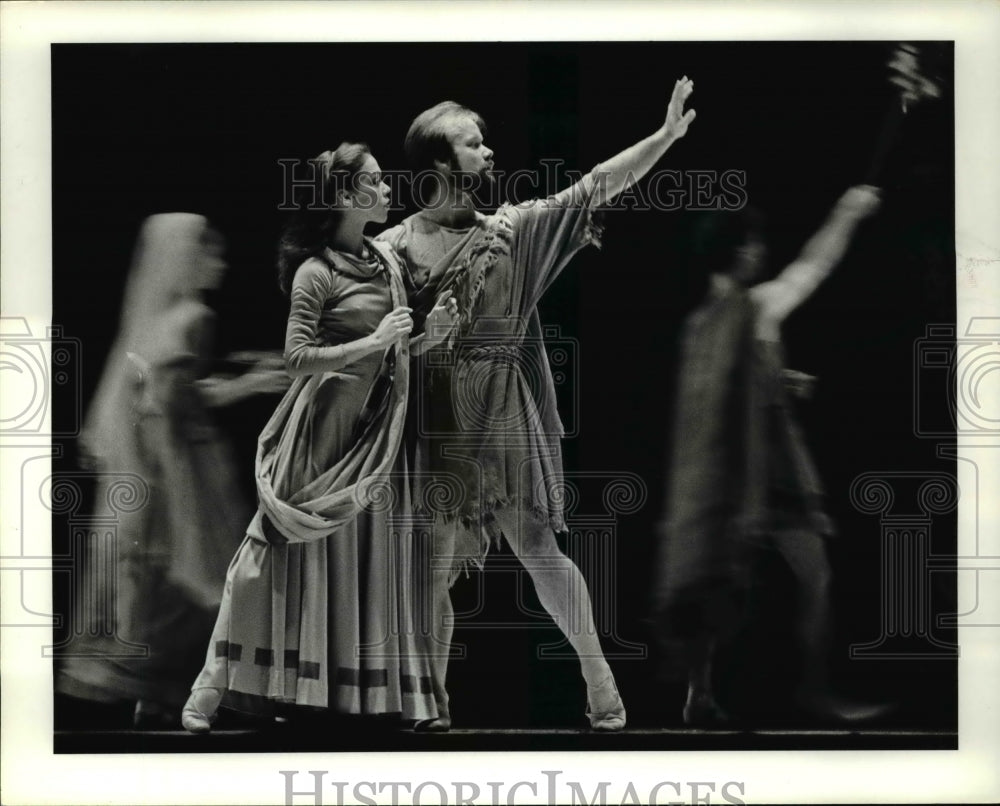 1984 Press Photo Ballet Dress Rehearsal for the gift by Cleveland Ballet - Historic Images