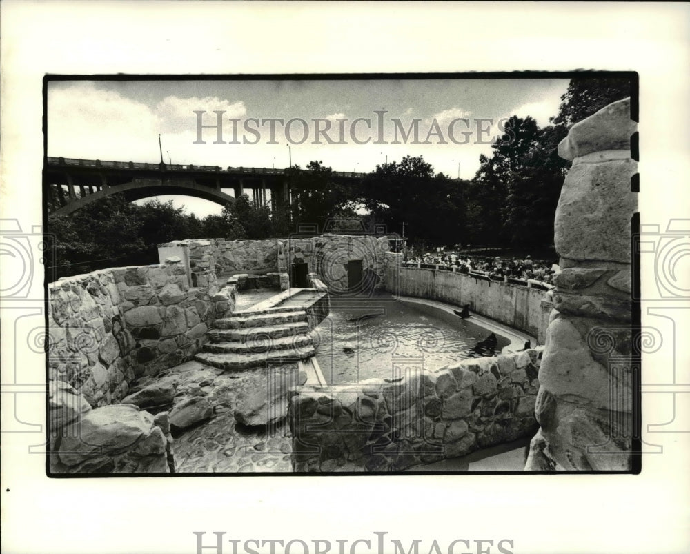 1983 Press Photo The construction at the Cleveland Metropark Zoo - cva57341-Historic Images