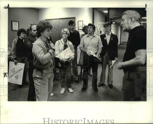 1984 Press Photo Members of Cleveland Council of Unemployed Workers. - Historic Images