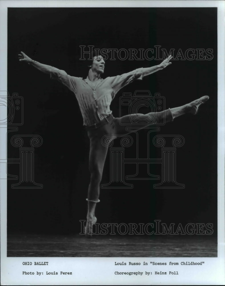 1984 Press Photo Louis Russo in Scenes from Childhood,Choreography by Heinz Poll - Historic Images