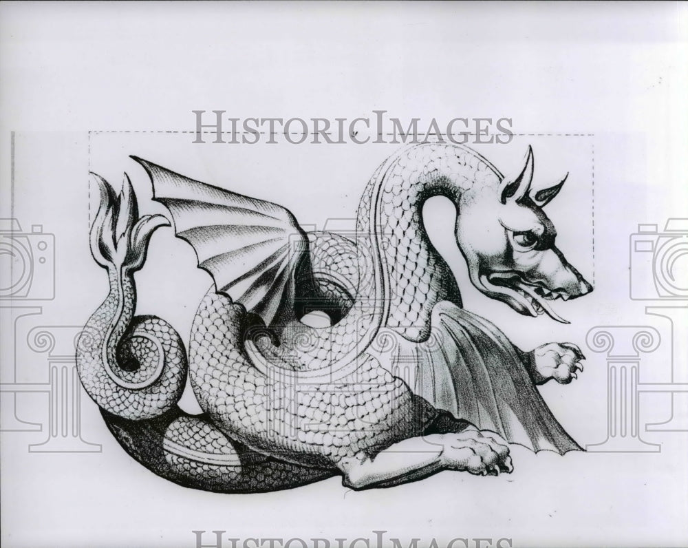 1961 Press Photo Dragons - Historic Images