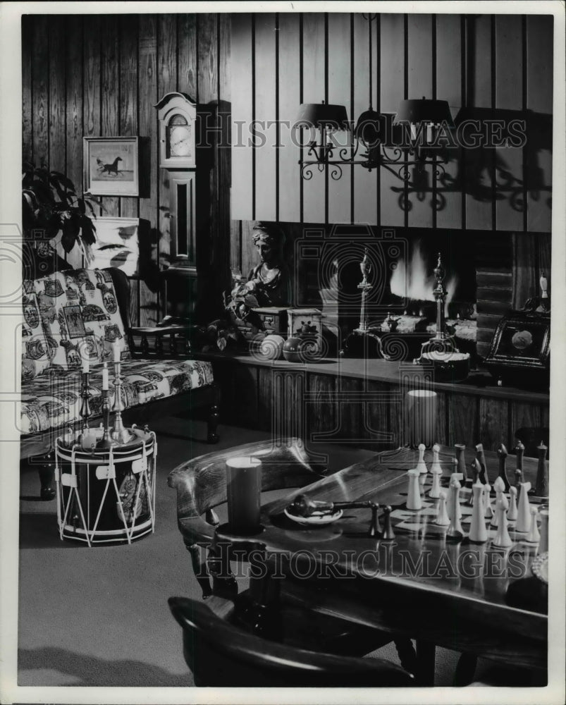 1967 Press Photo The Ohio home design with the fireplace- Historic Images