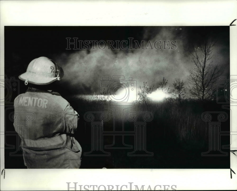 Press Photo Cleveland, Ohio 1987 fire - Historic Images