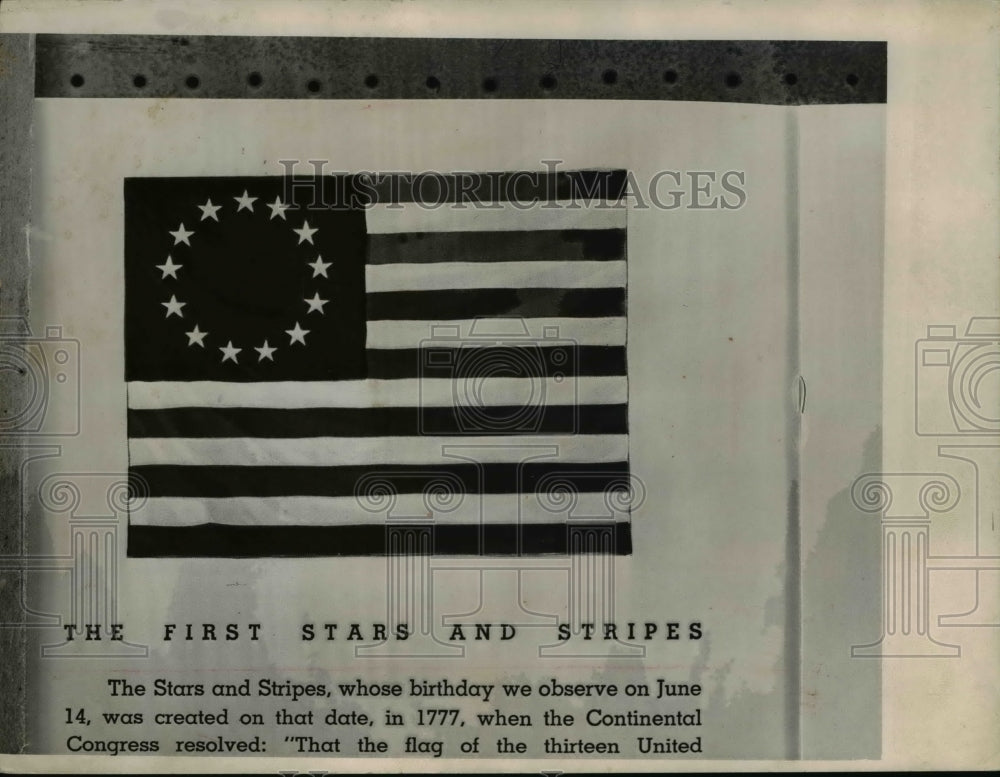 1959 Press Photo First stars and stripes-Historic Images