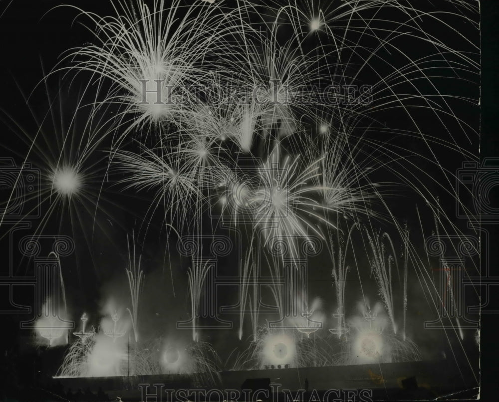 1941 Fireworks displayed at Festival of Freedom at the Stadium - Historic Images