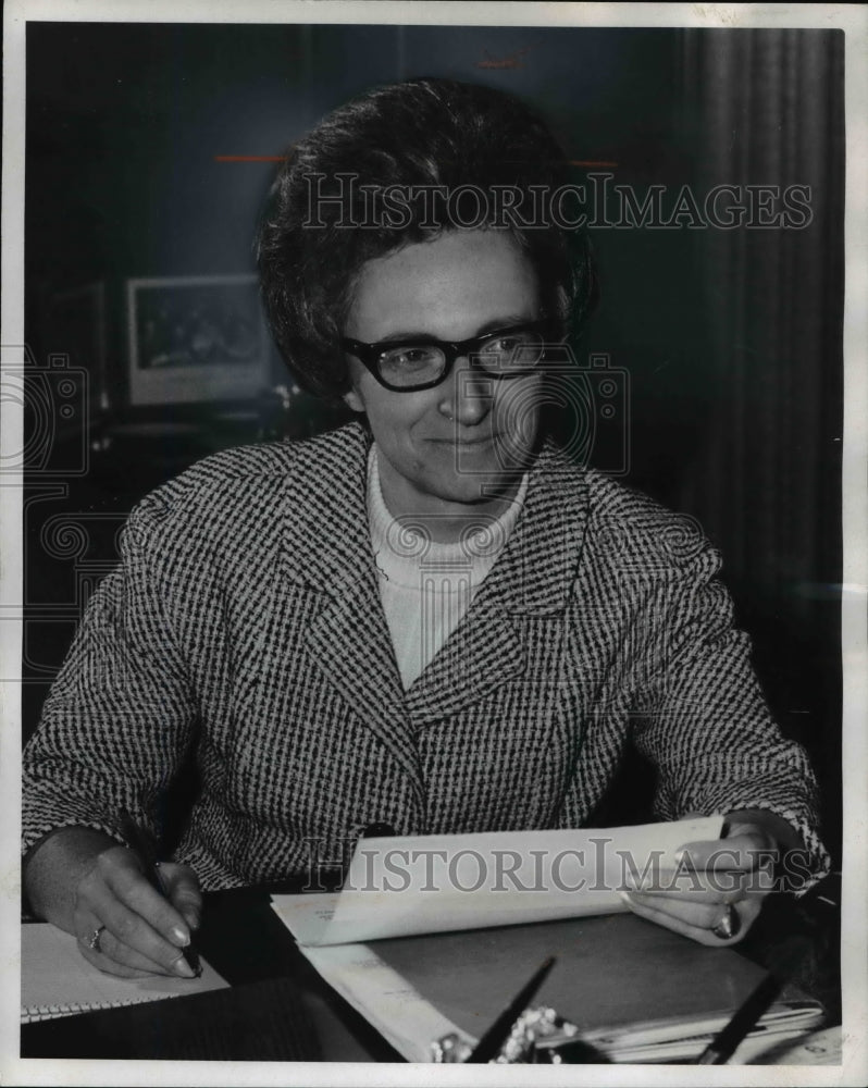 1969 Marjorie Brye, secretary to Raymond C. Firestone - Historic Images