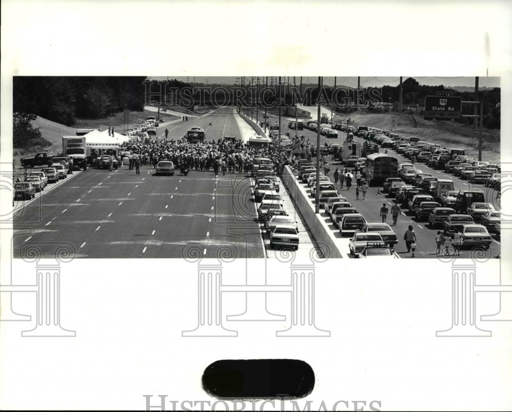 1987 Press Photo Highway Streets grand opening of I- 480-Historic Images