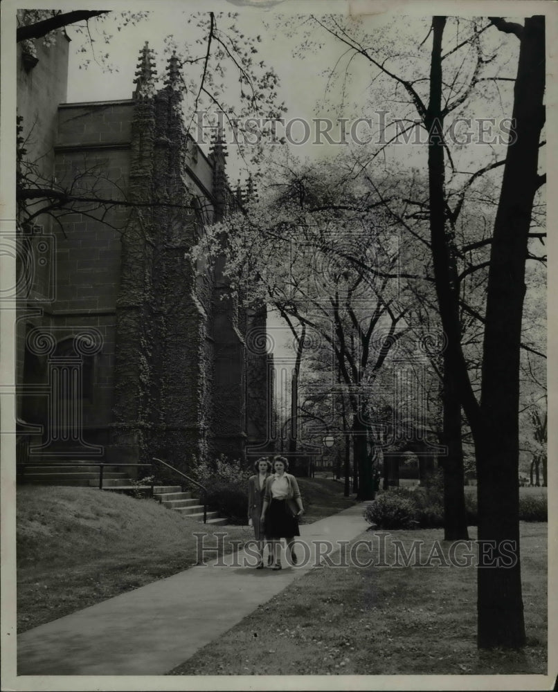 1948, Western Reserve U., Flora Stone Mother Campus, looking toward - Historic Images