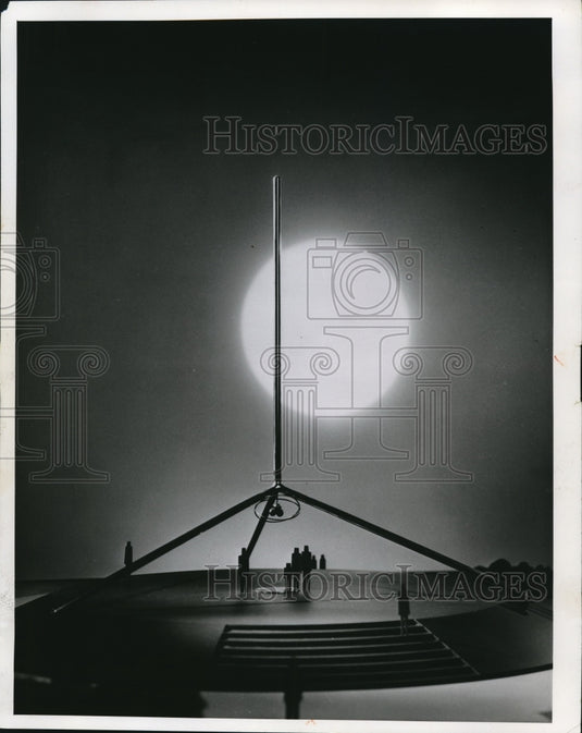 1967 The model of the Helium Centennial Time Columns - Historic Images