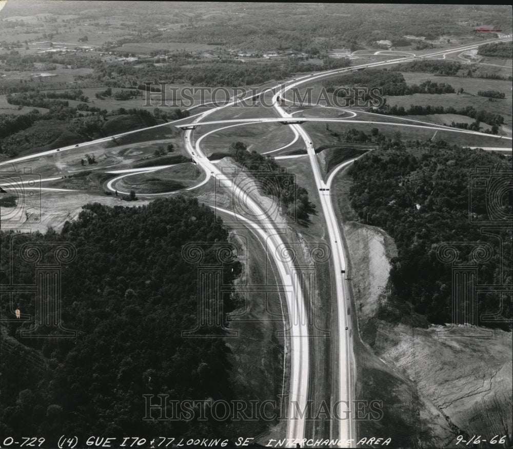 1969 Press Photo The aerial view of the Luensey County Highway - Historic Images