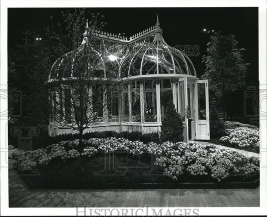 1991 Press Photo The Machin Conservatory at Cleveland Home & Flower Show - Historic Images
