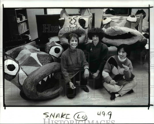 1989 Press Photo Ruffing Montessori School celebrates Chinese New Year - Historic Images